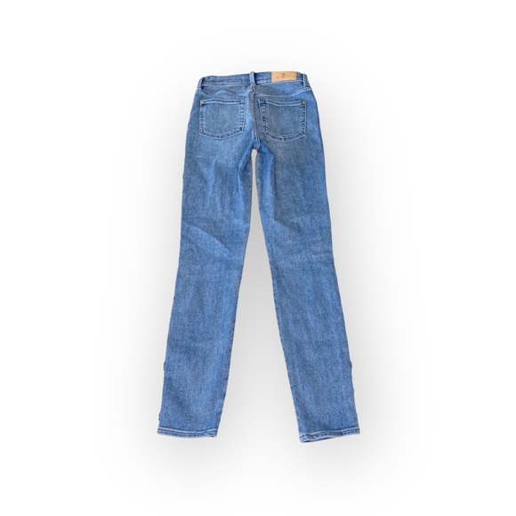 7FAM 7 for all Mankind Luxe Vintage ☻︎ High Sequin Embroidery Skinny Jeans ☻︎ 24 - Picture 14 of 16